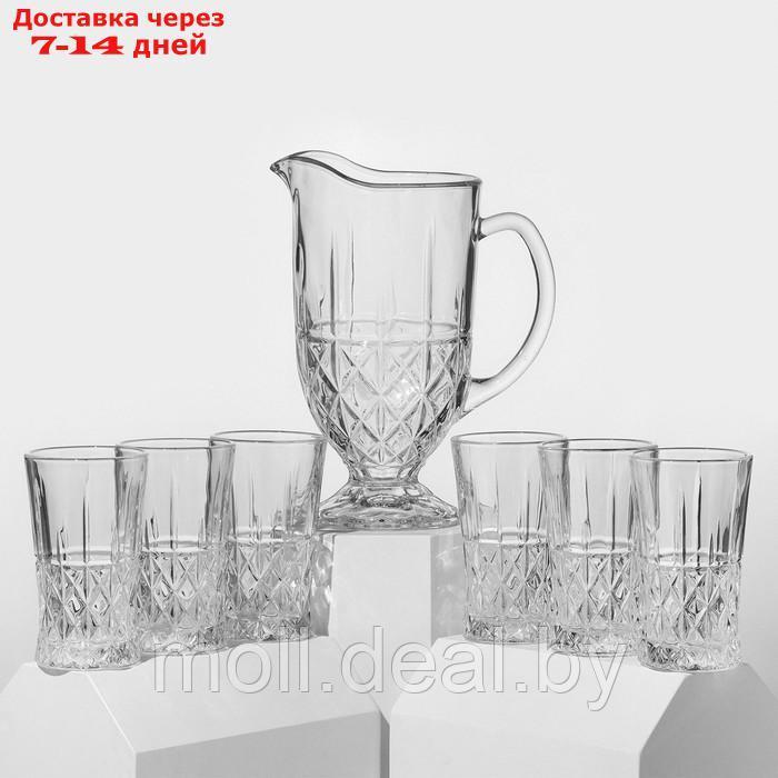 Набор питьевой, стеклянный, 7 предметов: кувшин 1150 мл, 6 стаканов 225 мл