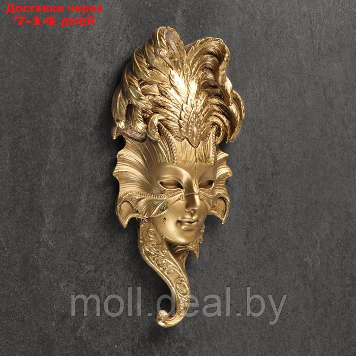 Подвесной декор "Венецианская маска №1" 27х14см, бронза - фото 1 - id-p227088485
