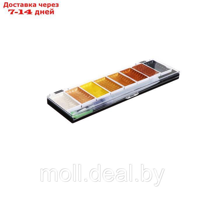 Краски акварельные перламутровые 8 цветов + кисть в пластиковой коробке MG-8 - фото 3 - id-p227079543