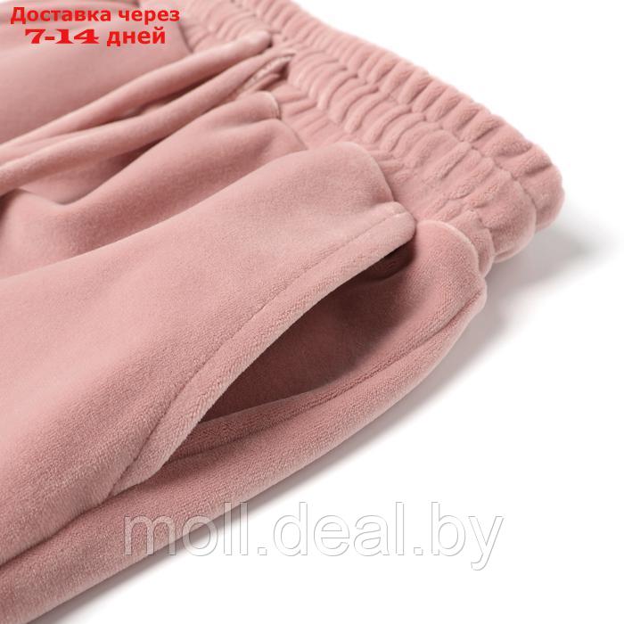 Костюм детский (свитшот, брюки) KAFTAN Plushy р.32 (110-116), розовый - фото 2 - id-p226885372