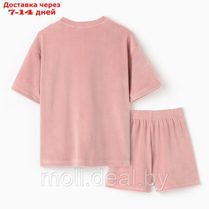 Костюм детский (футболка, шорты) KAFTAN Plushy р.32 (110-116), розовый - фото 10 - id-p226885373