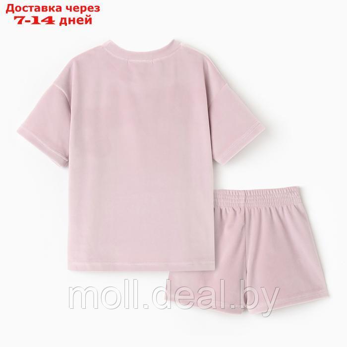 Костюм детский (футболка, шорты) KAFTAN Plushy р.32 (110-116), лиловый - фото 8 - id-p226885374