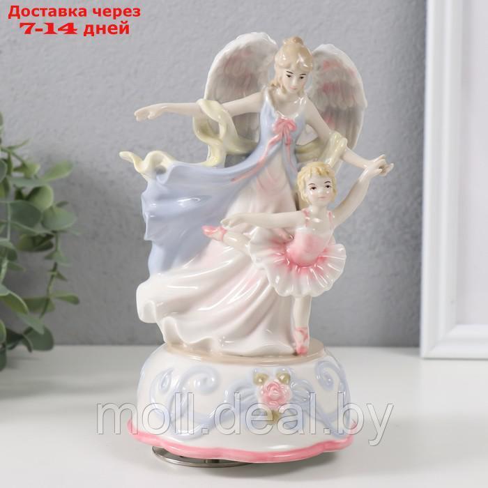 Сувенир керамика музыкальный "Ангел-хранитель и маленькая балерина" 11х12х19 см - фото 1 - id-p227080536