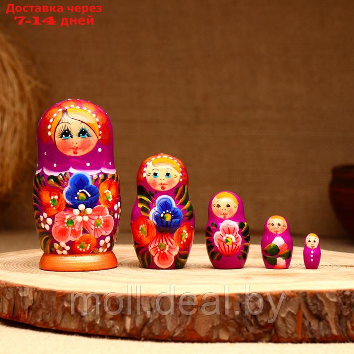 Матрёшка 5-кукольная "Саша тюльпаны", 10-11 см - фото 1 - id-p227090480