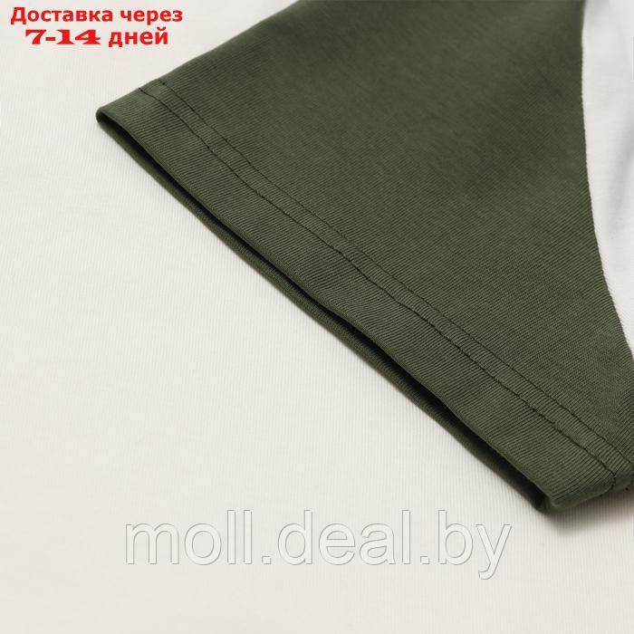 Комплект для мальчика (футболка и шорты) MINAKU, цвет экрю/оливковый, рост 152 см - фото 6 - id-p227090484