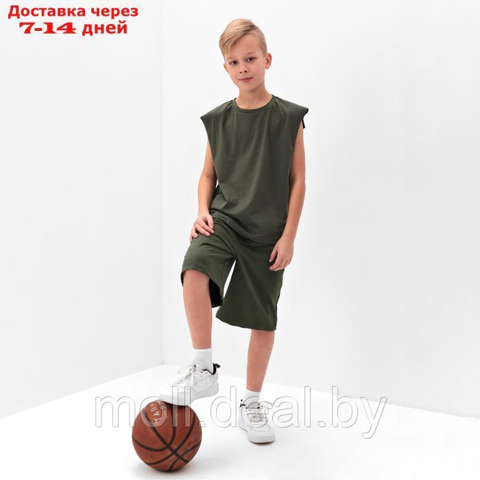 Комплект для мальчика (майка и шорты) MINAKU, цвет графит, рост 134 см - фото 1 - id-p227090486
