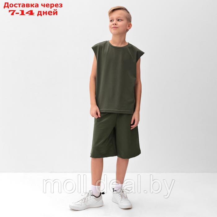 Комплект для мальчика (майка и шорты) MINAKU, цвет графит, рост 134 см - фото 3 - id-p227090486