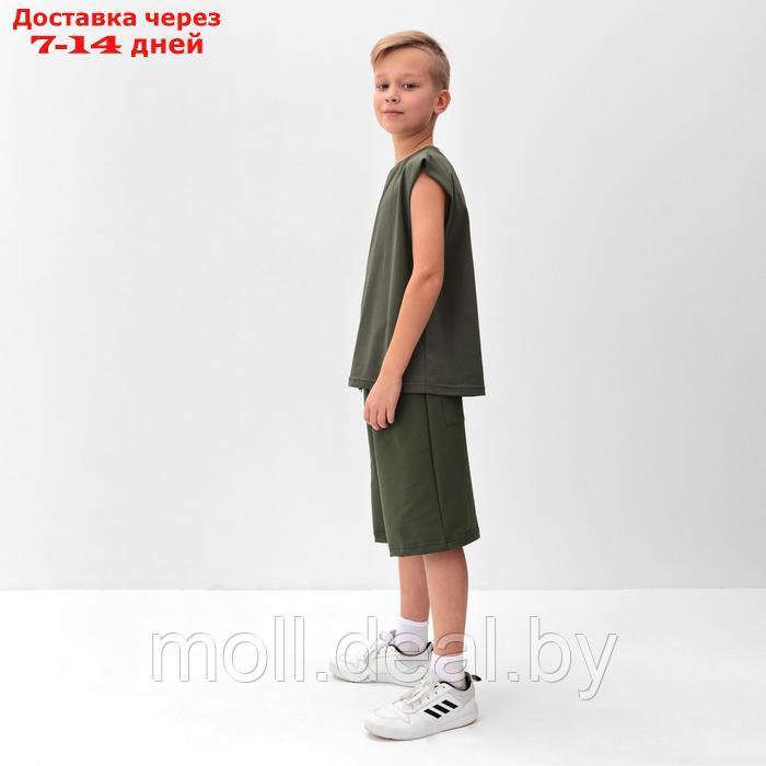 Комплект для мальчика (майка и шорты) MINAKU, цвет графит, рост 134 см - фото 4 - id-p227090486