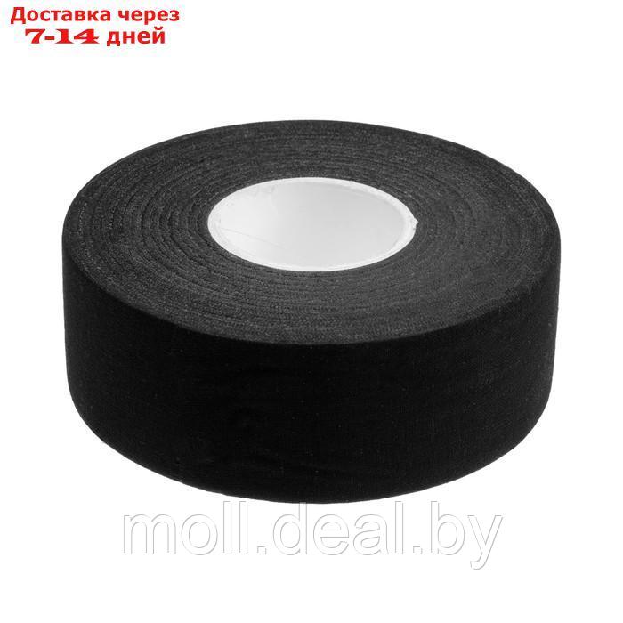 Лента клейкая ТУНДРА, тканевая, хоккейная, черная, 300 мкм, 36 мм х 25 м - фото 1 - id-p226890233