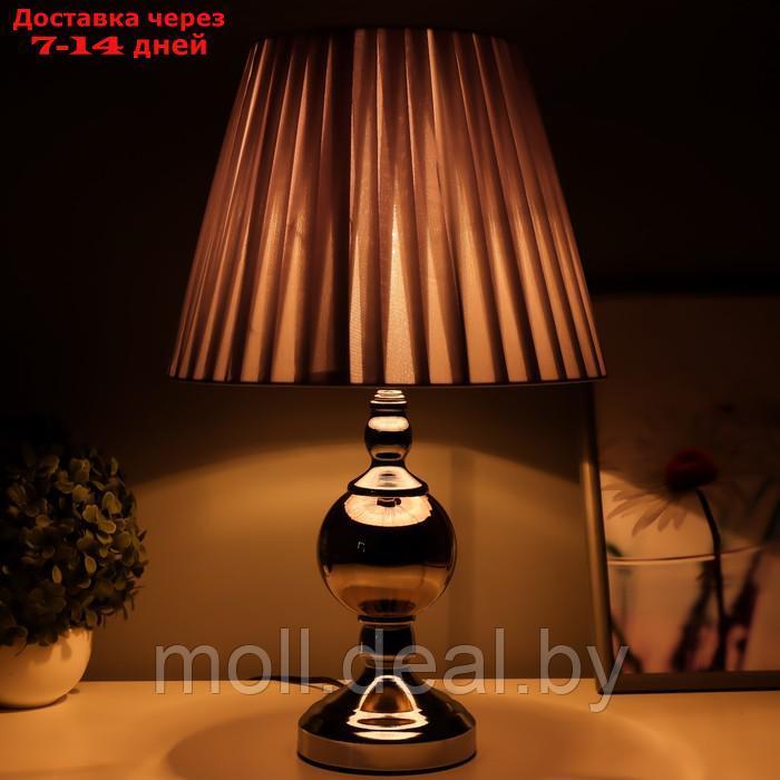 Настольная лампа "Алфи" Е27 40Вт хром 28х28х46 см - фото 2 - id-p227077563