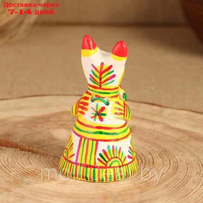 Филимоновская игрушка колокольчик "Кот", 10-12 см - фото 4 - id-p227075587