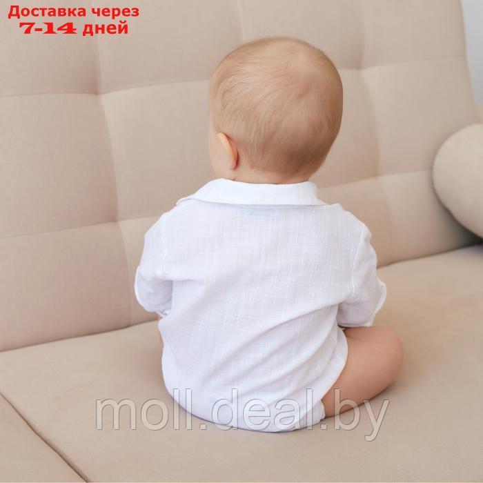 Боди-рубашка для мальчика MINAKU, цвет белый, рост 68-74 - фото 3 - id-p227085514