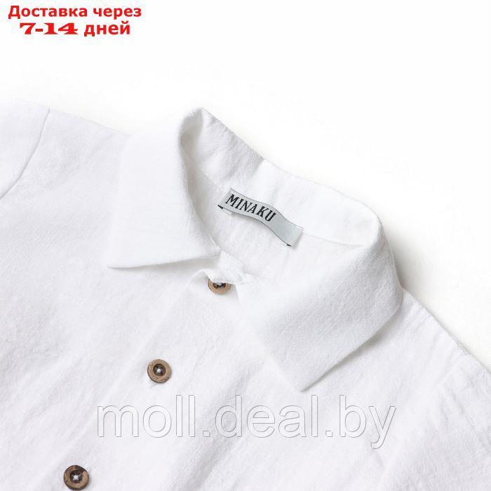 Боди-рубашка для мальчика MINAKU, цвет белый, рост 68-74 - фото 5 - id-p227085514