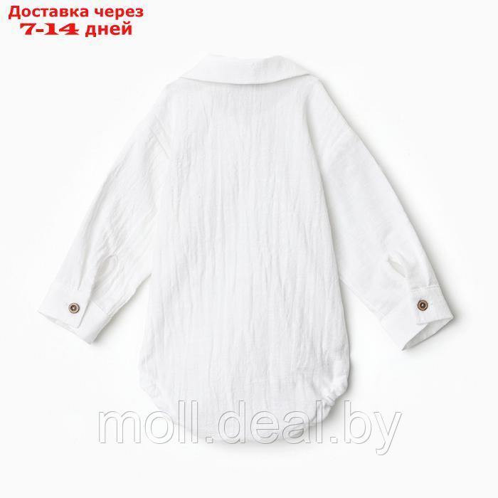 Боди-рубашка для мальчика MINAKU, цвет белый, рост 68-74 - фото 8 - id-p227085514