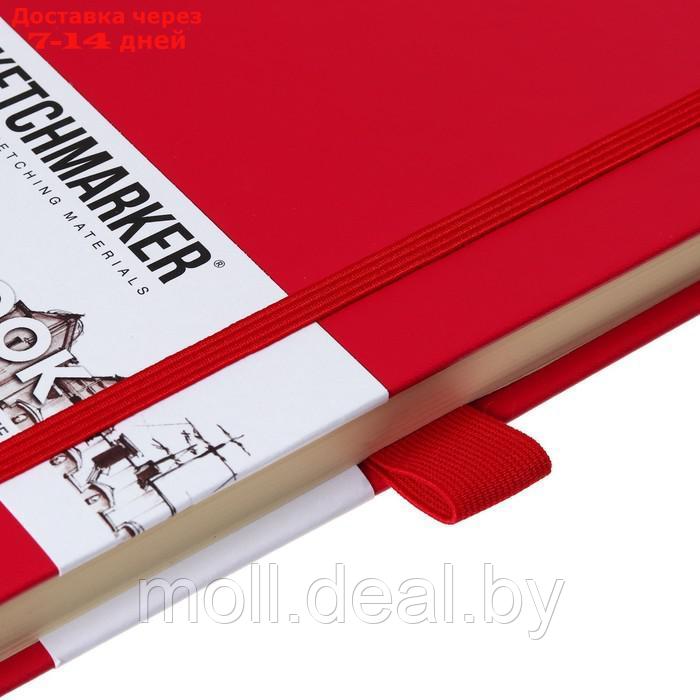 Скетчбук Sketchmarker, 130 х 210 мм, 80 листов, твёрдая обложка из искусственной кожи, маджента, блок 140 г/м2 - фото 6 - id-p227102001