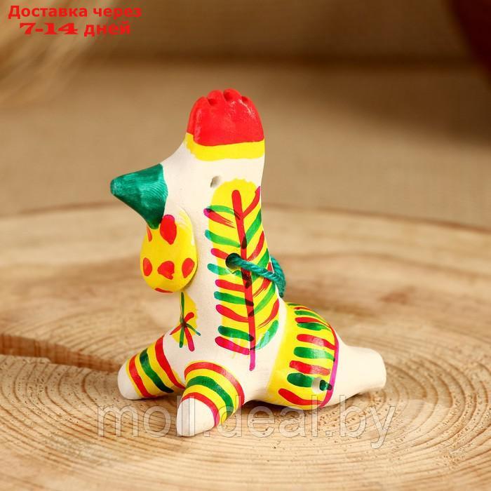 Филимоновская игрушка свисток "Петушок", 5 х 7 см - фото 2 - id-p227075597
