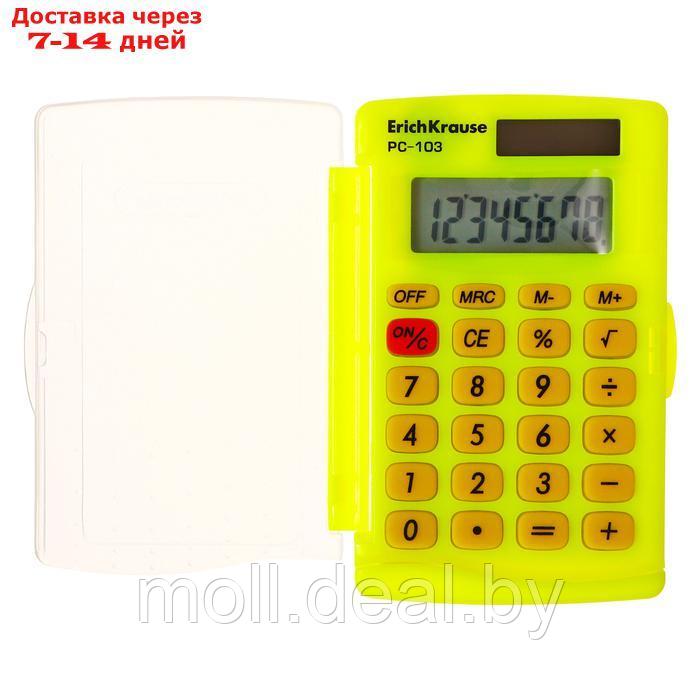 Калькулятор карманный 8-разрядов ErichKrause PC-103 Neon, желтый - фото 1 - id-p227079562