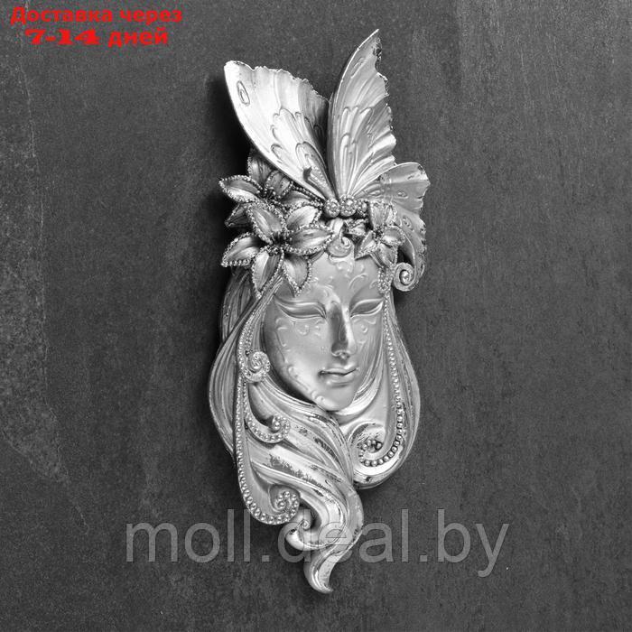 Подвесной декор "Венецианская маска №3" 32х15см, бронза - фото 1 - id-p227088509