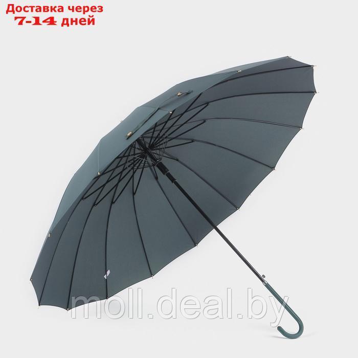 Зонт - трость полуавтоматический "Однотон", эпонж, 16 спиц, R = 53 см, цвет МИКС - фото 5 - id-p226887326