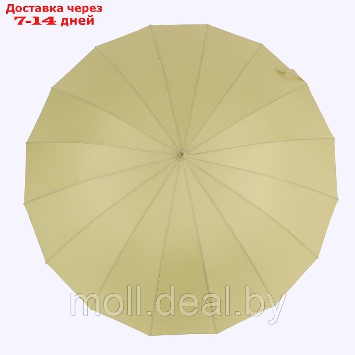 Зонт - трость полуавтоматический "Однотон", эпонж, 16 спиц, R = 53 см, цвет МИКС - фото 9 - id-p226887326