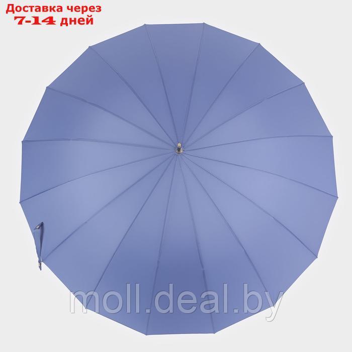 Зонт - трость полуавтоматический "Однотон", эпонж, 16 спиц, R = 53 см, цвет МИКС - фото 10 - id-p226887326