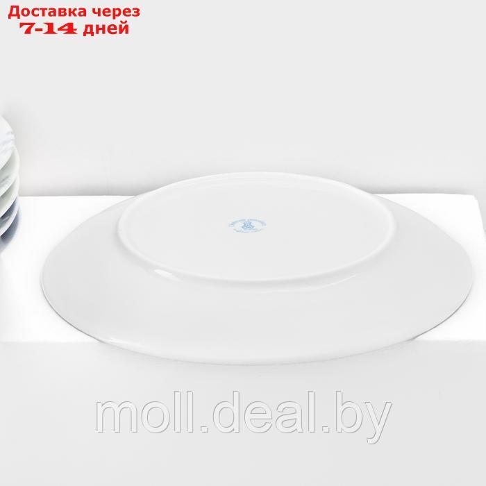 Набор фарфоровых тарелок "Зимний лес", 6 предметов, d=24 см, микс - фото 4 - id-p227093522