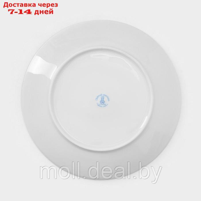 Набор фарфоровых тарелок "Зимний лес", 6 предметов, d=24 см, микс - фото 5 - id-p227093522