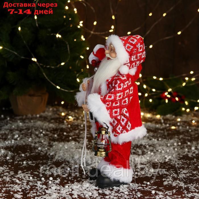 Дед Мороз "В костюме с орнаментом" 28 см, красный - фото 4 - id-p227102076