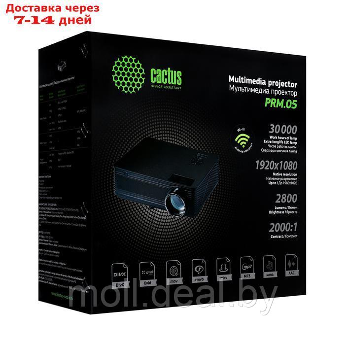 Проектор Cactus CS-PRM.05B, 2800Lm, 1920x1080, 2000:1, ресурс лампы:30000 часов,HDMI,черный - фото 6 - id-p226885404