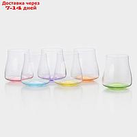 Набор стеклянных стаканов RAINBOW FRESH, 350 мл, декор, 6 шт
