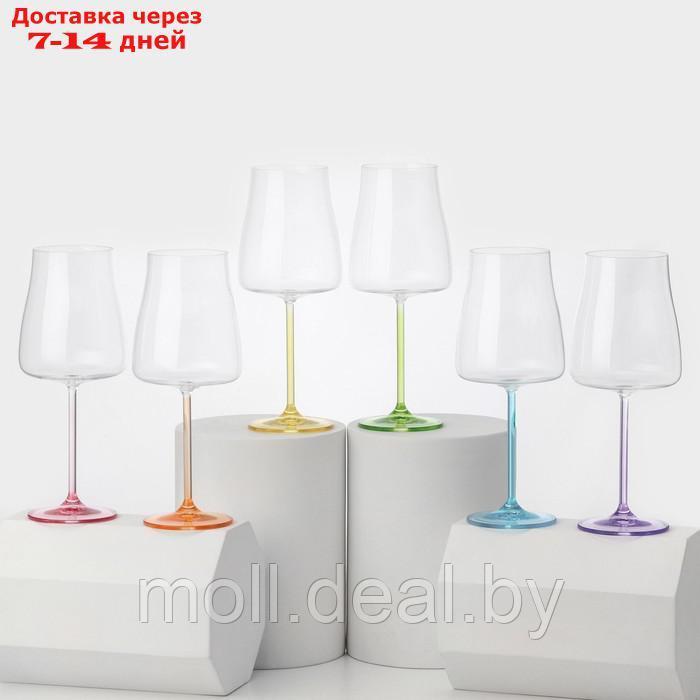 Набор стеклянных бокалов RAINBOW FRESH, 400 мл, декор, 6 шт - фото 1 - id-p226884443