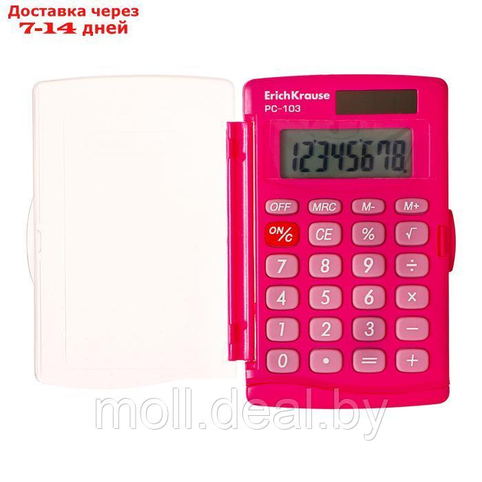 Калькулятор карманный 8-разрядов ErichKrause PC-103 Neon, розовый - фото 1 - id-p227079581
