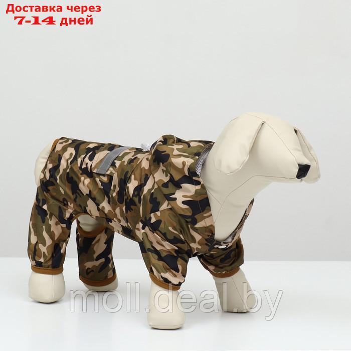 Комбинезон для собак, демисезонный с подкладом, размер XL (ДС 36, Ог 52 см), камуфляжный - фото 3 - id-p227108164