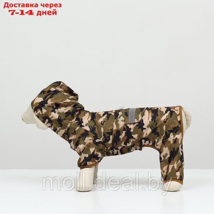 Комбинезон для собак, демисезонный с подкладом, размер S (ДС 25, Ог 37см), камуфляжный - фото 6 - id-p227108167