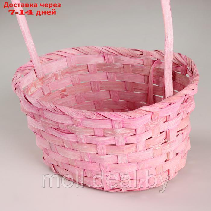 Корзина плетеная, 21х15х10хH38см, розовый, бамбук - фото 2 - id-p227081574