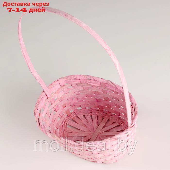 Корзина плетеная, 21х15х10хH38см, розовый, бамбук - фото 3 - id-p227081574