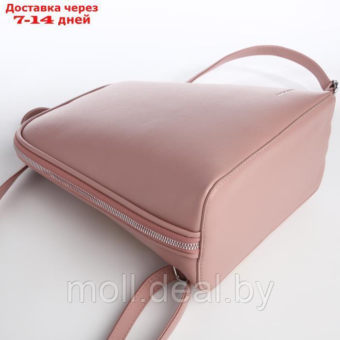 Рюкзак городской на молнии, цвет розовый - фото 3 - id-p226887342