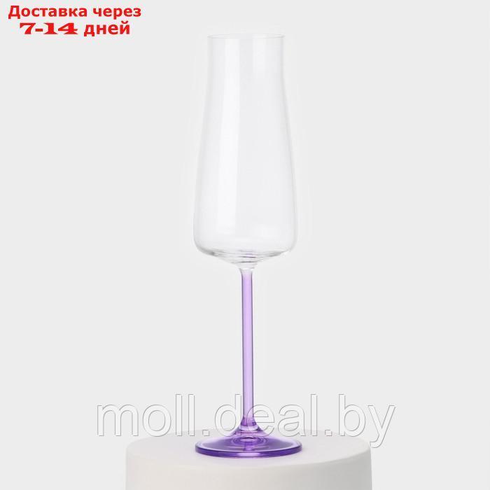Набор стеклянных бокалов для шампанского RAINBOW FRESH, 210 мл, декор, 6 шт - фото 2 - id-p226884449