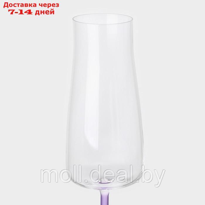 Набор стеклянных бокалов для шампанского RAINBOW FRESH, 210 мл, декор, 6 шт - фото 4 - id-p226884449