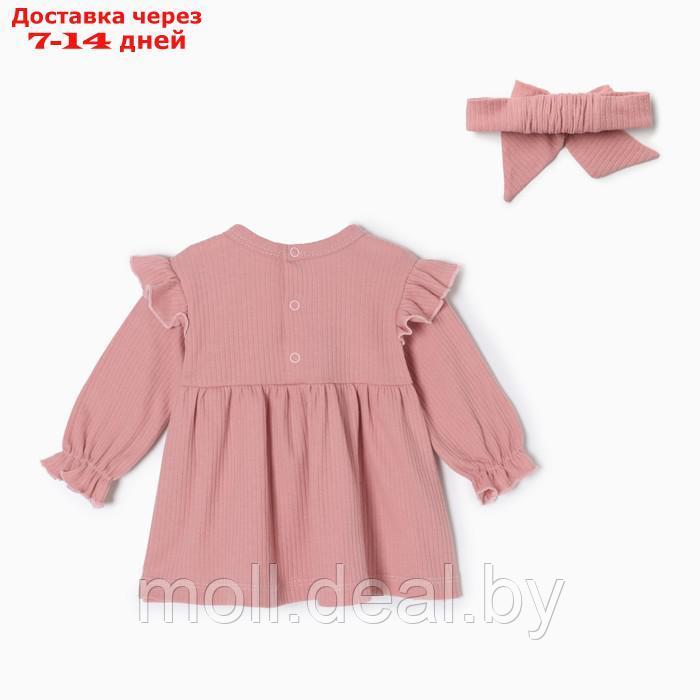 Платье и повязка Крошка, Я BASIC LINE, рост 74-80 см, розовый - фото 5 - id-p227090520