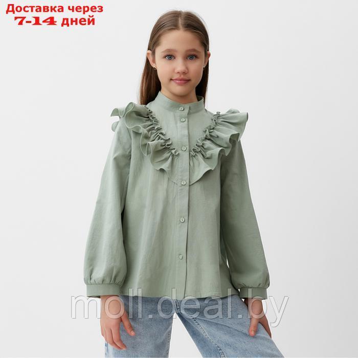 Блузка для девочки MINAKU цвет оливковый, рост 122 см - фото 1 - id-p227094850