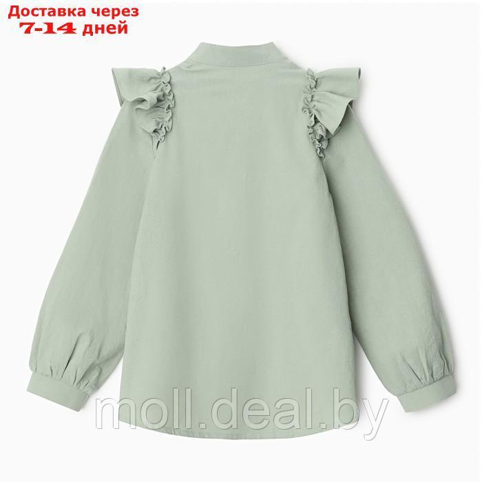 Блузка для девочки MINAKU цвет оливковый, рост 122 см - фото 2 - id-p227094850