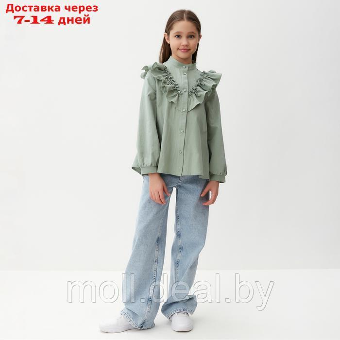 Блузка для девочки MINAKU цвет оливковый, рост 122 см - фото 3 - id-p227094850
