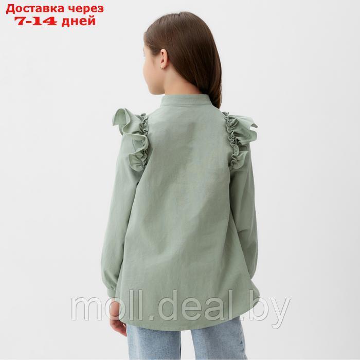 Блузка для девочки MINAKU цвет оливковый, рост 122 см - фото 6 - id-p227094850
