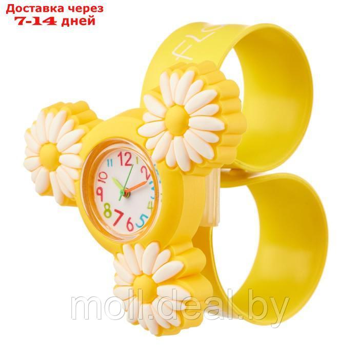 Часы наручные детские "Ромашки", со спинером, ремешок l-21.5 см - фото 2 - id-p227092529
