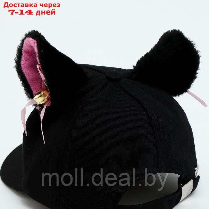 Кепка детская "Кошечка" с ушками, цвет черный, р-р 52-54 5-7 лет - фото 5 - id-p227087540