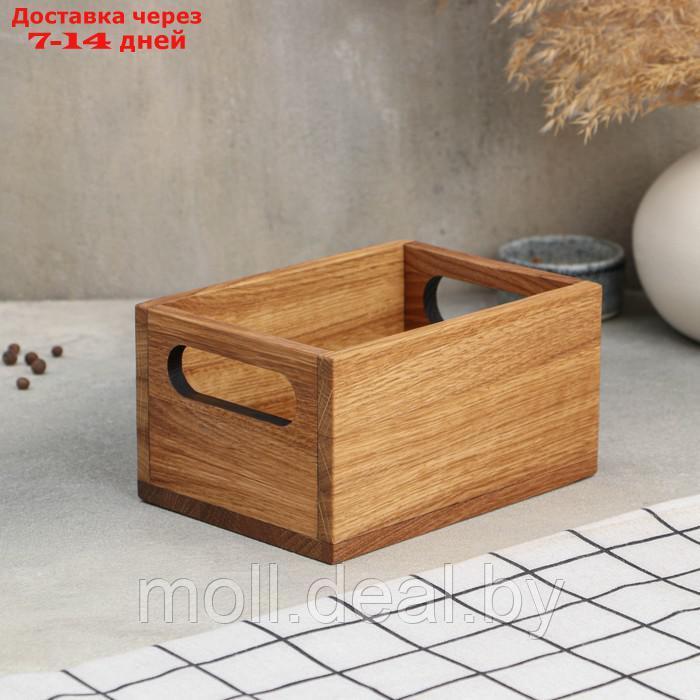 Подставка-органайзер для кухонных принадлежнойстей Adelica, с ручками, 17×12×9 см, дуб - фото 2 - id-p227099774