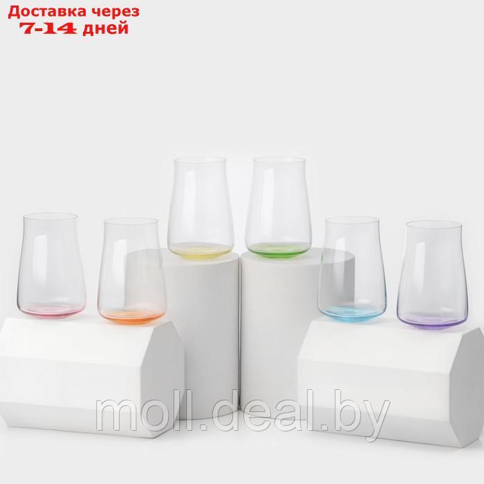 Набор стеклянных стаканов RAINBOW FRESH, 400 мл, декор, 6 штук - фото 1 - id-p226884456