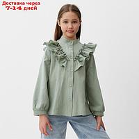 Блузка для девочки MINAKU цвет оливковый, рост 146 см