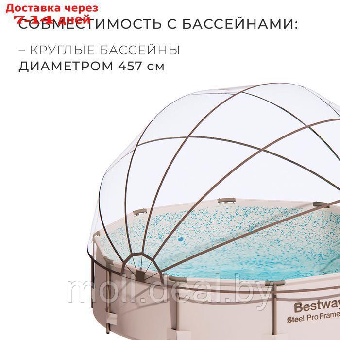 Купол-тент на бассейн d=457 см, цвет серый - фото 2 - id-p227074633